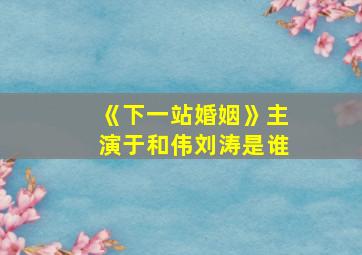 《下一站婚姻》主演于和伟刘涛是谁