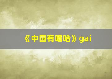 《中国有嘻哈》gai