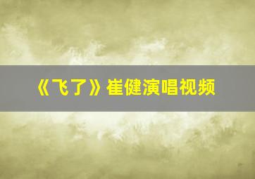 《飞了》崔健演唱视频