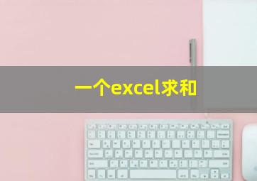 一个excel求和