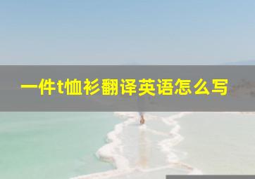 一件t恤衫翻译英语怎么写