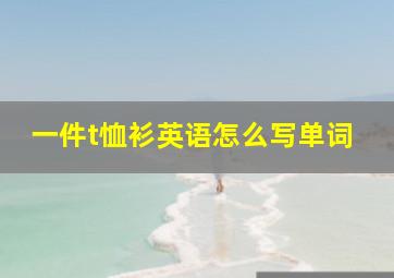 一件t恤衫英语怎么写单词