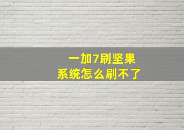 一加7刷坚果系统怎么刷不了