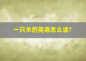 一只羊的英语怎么读?