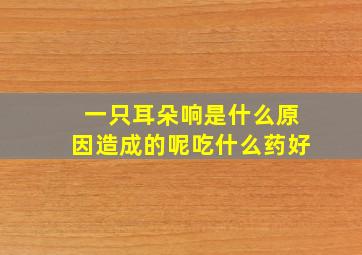 一只耳朵响是什么原因造成的呢吃什么药好