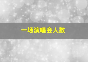 一场演唱会人数