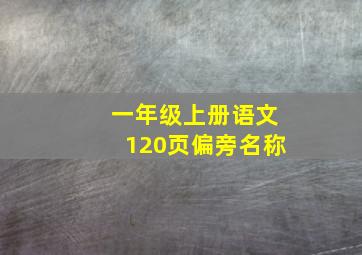 一年级上册语文120页偏旁名称