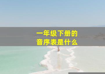 一年级下册的音序表是什么