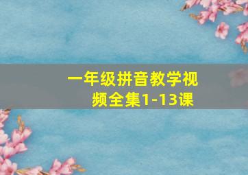 一年级拼音教学视频全集1-13课