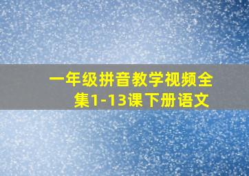 一年级拼音教学视频全集1-13课下册语文