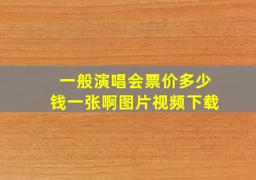 一般演唱会票价多少钱一张啊图片视频下载