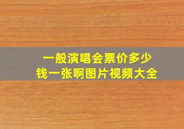 一般演唱会票价多少钱一张啊图片视频大全