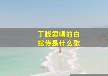 丁晓君唱的白蛇传是什么歌