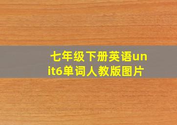 七年级下册英语unit6单词人教版图片