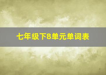 七年级下8单元单词表