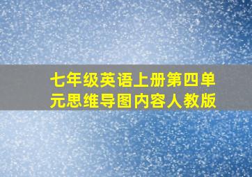 七年级英语上册第四单元思维导图内容人教版