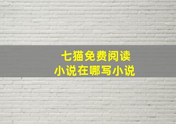 七猫免费阅读小说在哪写小说