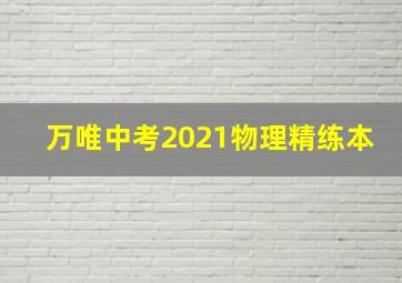 万唯中考2021物理精练本