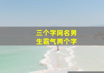 三个字网名男生霸气两个字