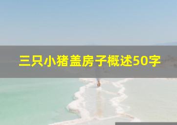 三只小猪盖房子概述50字