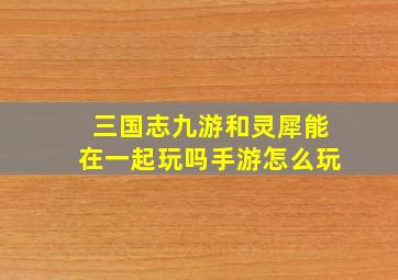 三国志九游和灵犀能在一起玩吗手游怎么玩