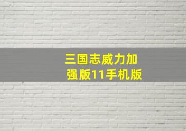 三国志威力加强版11手机版