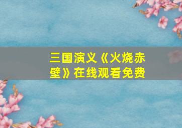 三国演义《火烧赤壁》在线观看免费