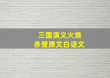 三国演义火烧赤壁原文白话文