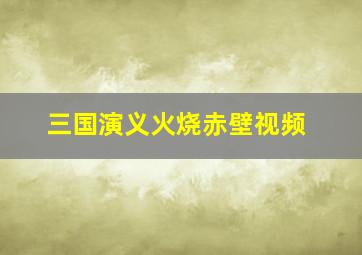 三国演义火烧赤壁视频