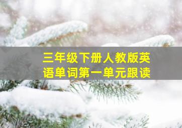 三年级下册人教版英语单词第一单元跟读