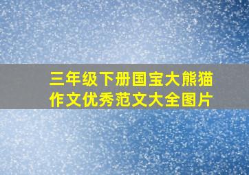 三年级下册国宝大熊猫作文优秀范文大全图片