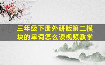 三年级下册外研版第二模块的单词怎么读视频教学