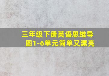 三年级下册英语思维导图1-6单元简单又漂亮