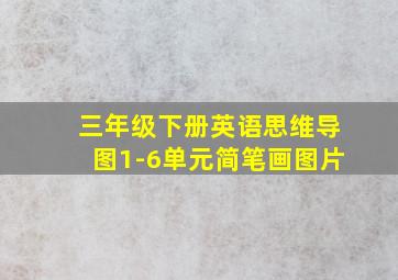 三年级下册英语思维导图1-6单元简笔画图片