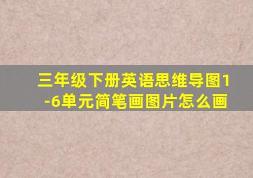 三年级下册英语思维导图1-6单元简笔画图片怎么画