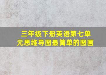 三年级下册英语第七单元思维导图最简单的图画