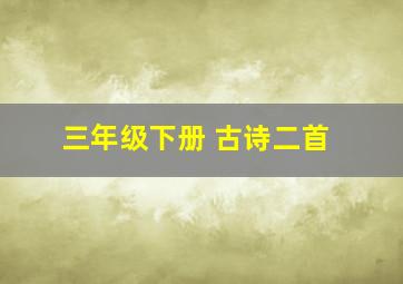 三年级下册 古诗二首