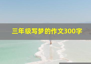 三年级写梦的作文300字