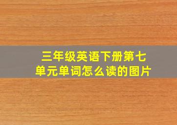 三年级英语下册第七单元单词怎么读的图片