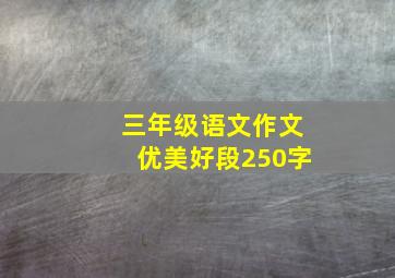 三年级语文作文优美好段250字