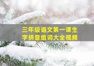 三年级语文第一课生字拼音组词大全视频