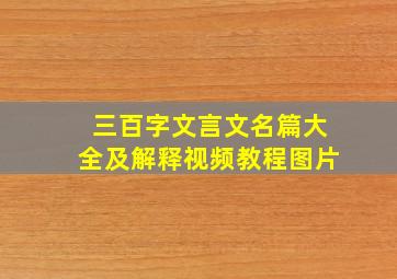 三百字文言文名篇大全及解释视频教程图片