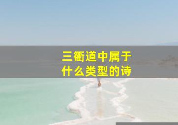 三衢道中属于什么类型的诗