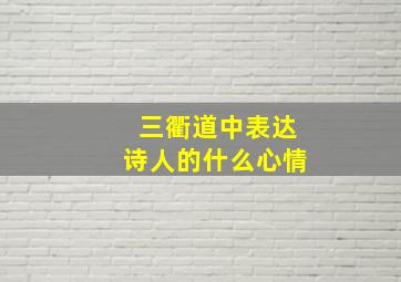 三衢道中表达诗人的什么心情