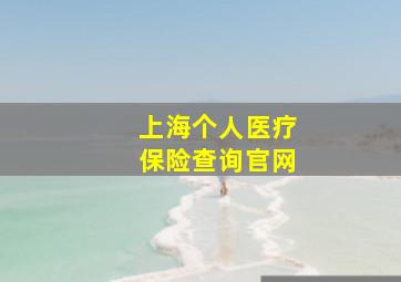 上海个人医疗保险查询官网