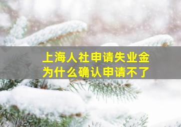 上海人社申请失业金为什么确认申请不了