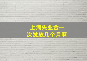 上海失业金一次发放几个月啊