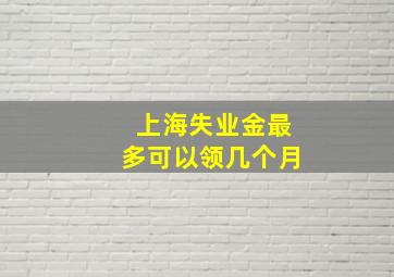 上海失业金最多可以领几个月