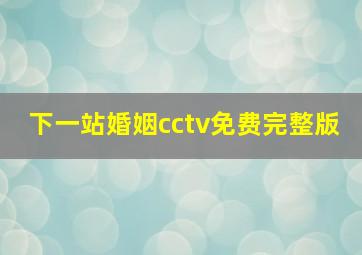 下一站婚姻cctv免费完整版