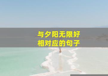 与夕阳无限好相对应的句子